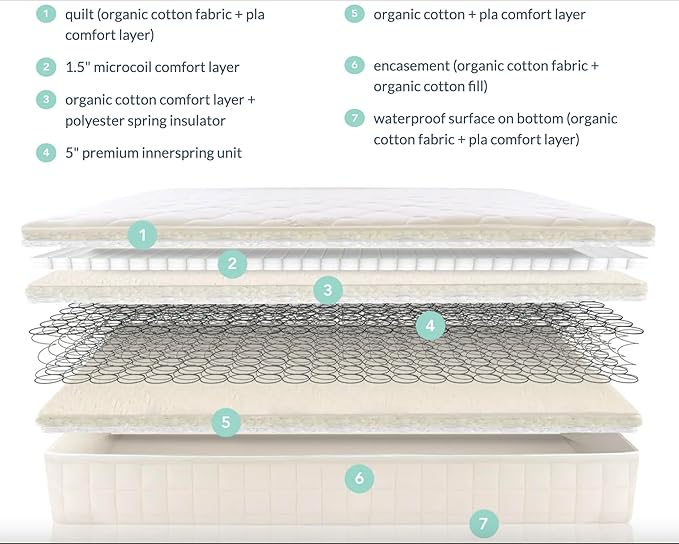 Organic Kids 2 in 1 Mattress by Naturepedic