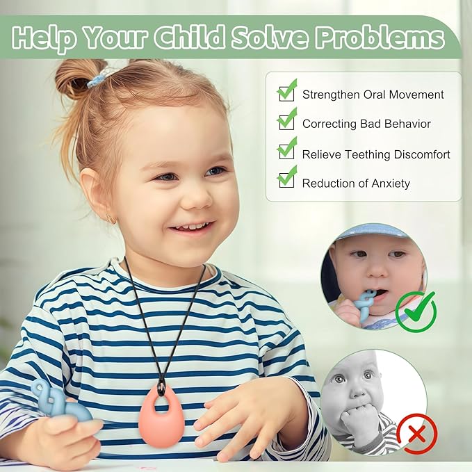 Chewy Sensory Toys for Autism, Silicone Chew Teether for Kids with ADHD, SPD, Chewing, Oral Motor Therapy Sensory Toys