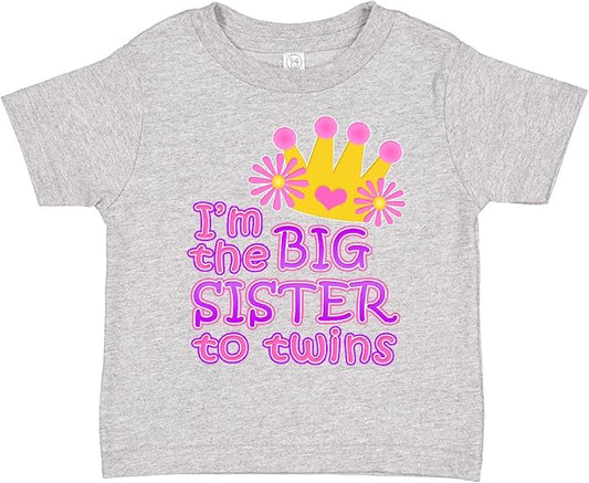 inktastic I'm The Big Sister to Twins. Toddler T-Shirt