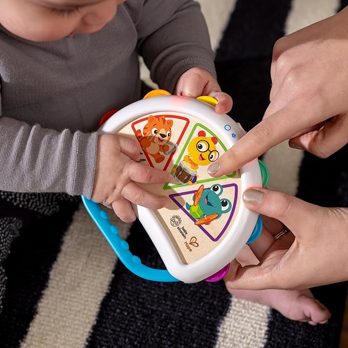Baby Einstein + Hape Tap & Shake Magic Touch Tambourine, Ages 6 Months and Up