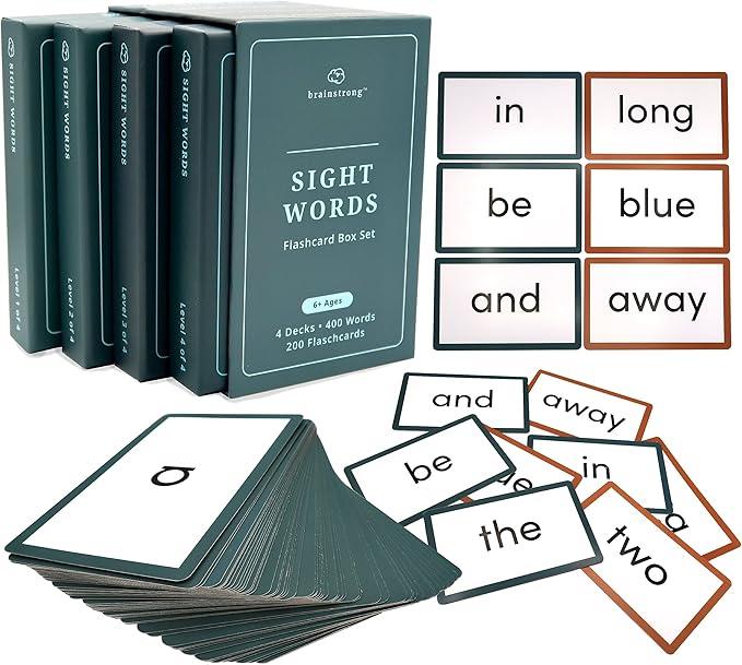1150 Phonics and Sight Words | Ages 5-8 | 350 Learn to Read Flashcards | Boost Reading Ability | Kindergarten 1st 2nd Grade | Beginning to Advanced Words | Brainstrong Premium 2 Box Set