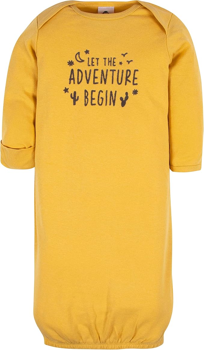 Gerber unisex-baby Baby Boy and Girls 4-pack Sleeper Gown