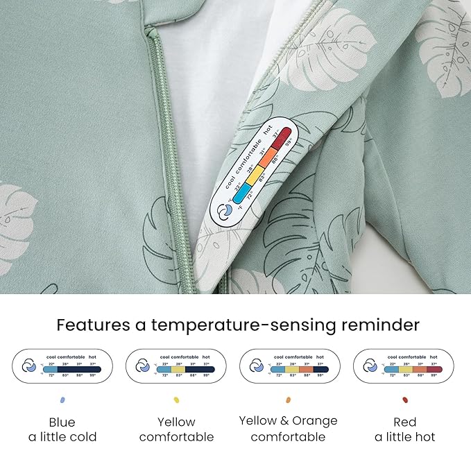 Unisex Sleeping Bag for Babies and Toddlers 1.0 Tog Sleep Sack 0-6Months, Newborn Sleep Sack, Wearable Blanket Baby, One Piece Long Sleeves, Gifts for Baby
