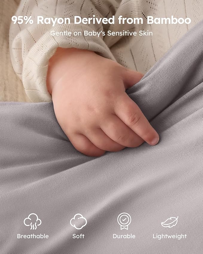 Yoofoss Rayon Made from Bamboo Baby Sleep Sack 18-24 Months 1.0 Tog Baby Wearable Blanket, Super Soft Infant Toddler Sleeping Sack 2-Way Zipper