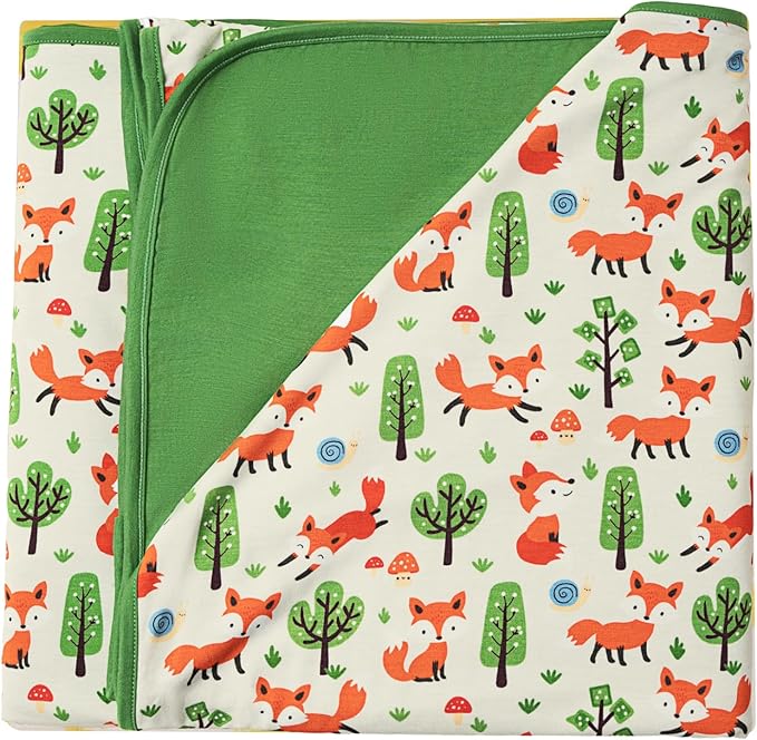 Premium Baby Blanket, Stretchy Quilt for Kid, Soft Crib Bedding for Newborn Baby and Toddler, Nursery Blanket for Boys and Girls, Viscose Made from Bamboo, 50'' x 50'' Little Fox