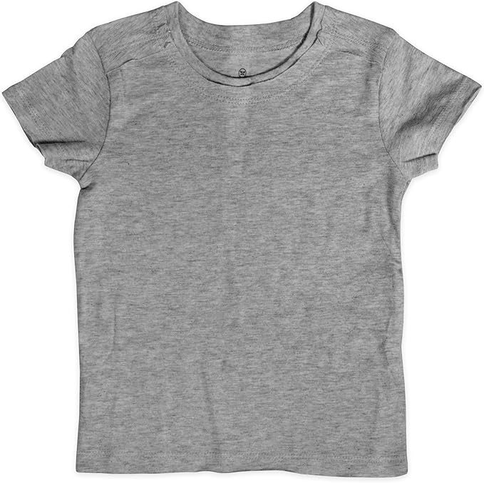 HonestBaby Unisex-Baby 5-Pack Short Sleeve T-Shirts 100% Organic Cotton Baby, Toddler, Little Kid, Boy, Girl, Unisex