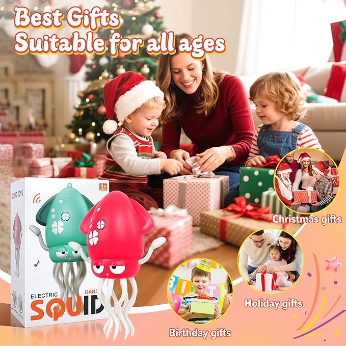 Sachie Dancing Octopus Baby Toy β Electric Crawling Octopus with Music & Lights, Rechargeable Sensory Toy for Infants & Toddlers, Fun Learning Gift for Boys & Girls(Purple)