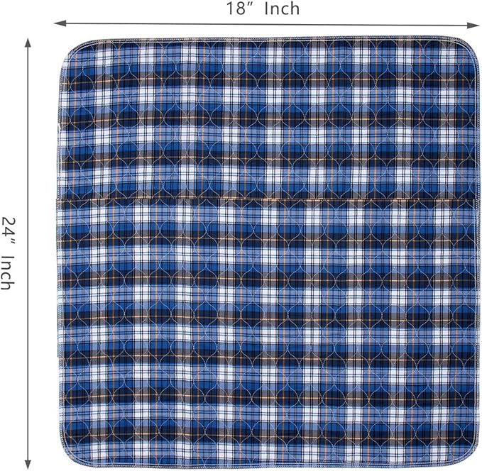 Non-Slip Bed Pads for Incontinence Washable (18" x 24"|3 Pack),Waterproof Bed Pads, Kids Washable Incontinence Bed Pads for Kids Adults,Dog,Kids