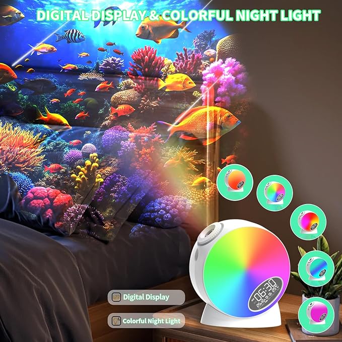 Smart Galaxy Star Projector, 13 in 1 HD Planetarium Star Projector for Bedroom, Atmosphere Light with Alarm Clock Timed Starry Night Light for Gaming Room,Bedroom,Home Theater