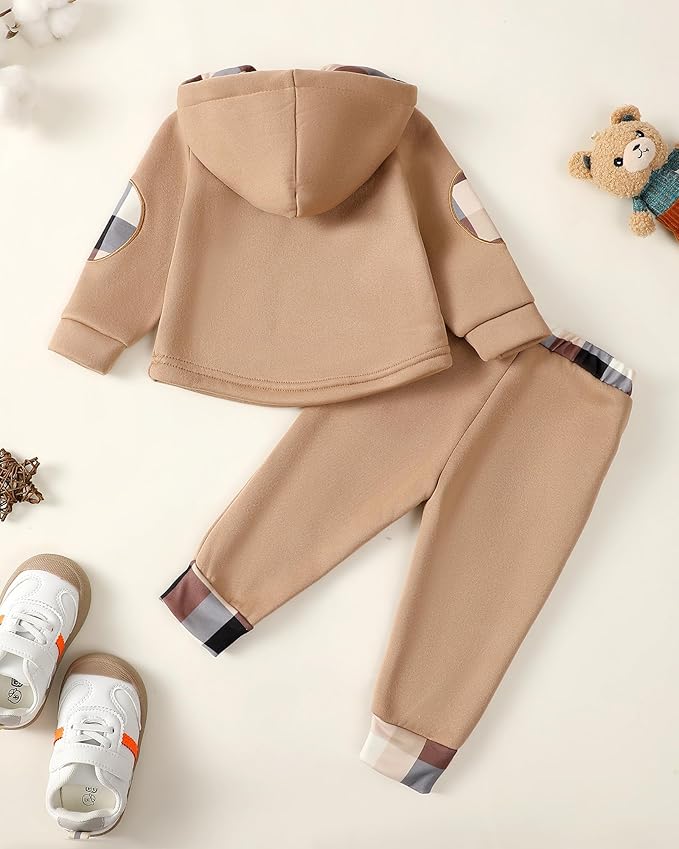 Toddler Baby Boy Clothes Infant Newborn Boy Outfit Long Sleeve Hoodie Sweatshirt Pants Fall Winter Clothes Set