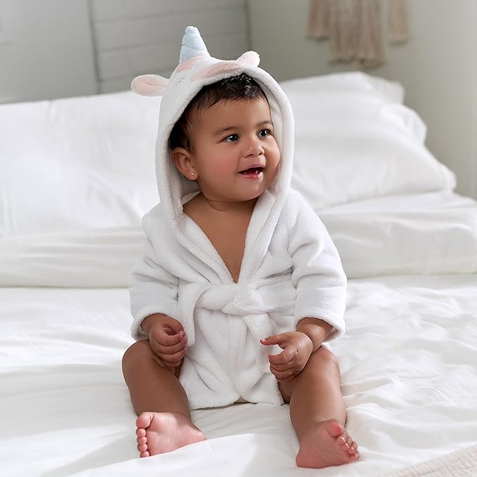 Gerber Unisex Baby Plushy Soft Hooded Animal Character Bathrobe