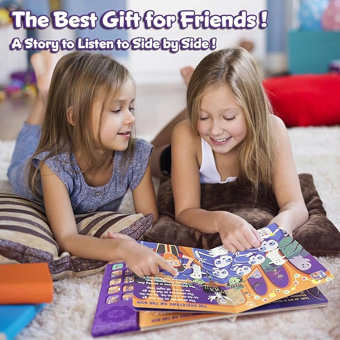 Steve and Maggie Sing-Alongs 10-Button Safe & Sound Book | Interactive Halloween Toys for Kids Ages 3-8 | Learning Books with Music Gifts for Boys & Girl