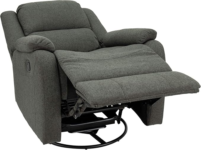 RecPro Charles Collection | 30" Swivel Glider RV Recliner | RV Living Room (Slideout) Chair | RV Furniture | Glider Chair | Oatmeal or Fossil | Cloth (1 Pack, Fossil)
