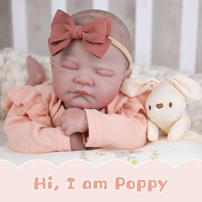 Lifelike Reborn Baby Dolls, 20-Inch Realistic Baby Doll Girl Soft Cloth Body Newborn Doll with Complete Accessories for Kids Age 3+ Real Life Dolls, Lovely & Pretty Girls