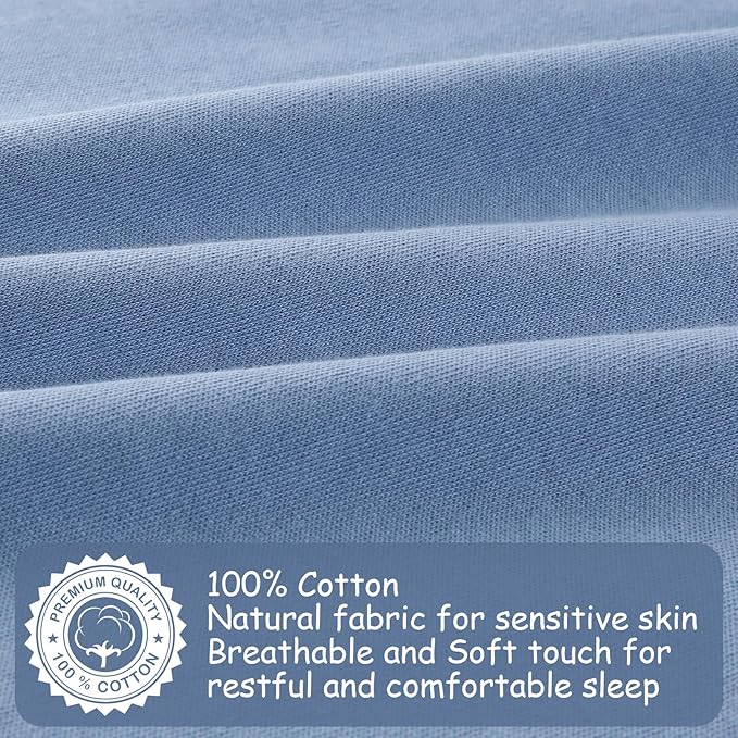 Looxii Baby Sleep Sack 0.5 TOG, 100% Cotton 3 Pack Wearable Blanket Baby Sleep Bag for Newborn Infant, 2-Way Zipper Lightweight Toddler Sleeping Sack 6-12 Months