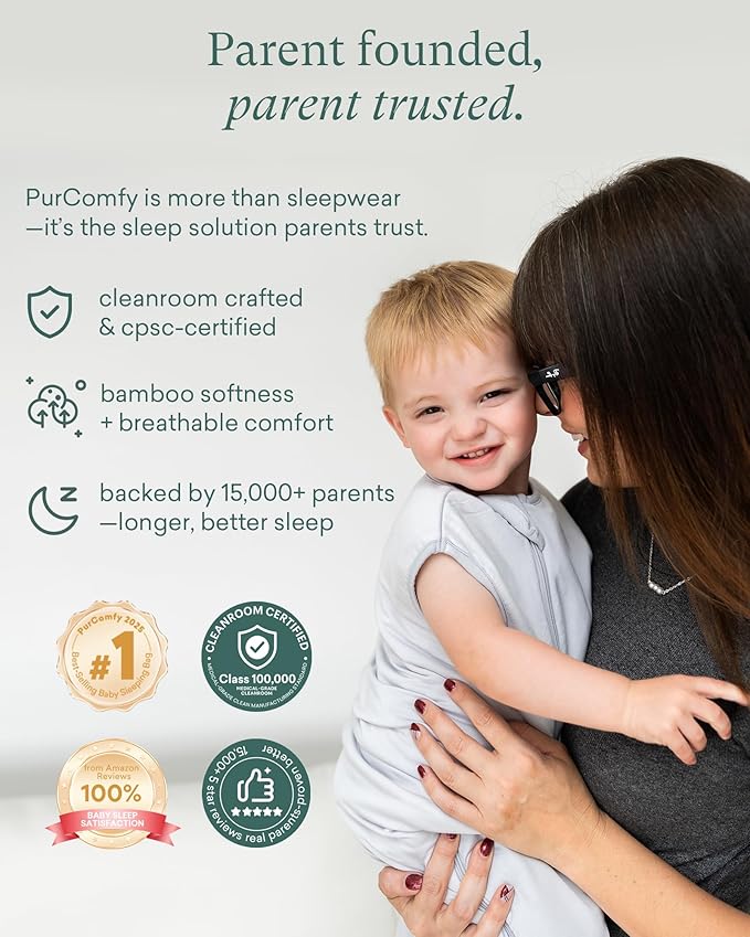 Supersoft Sleep Sack 1.0 TOG, Premium Bamboo Viscose Baby Sleeping Bag 2-Way Zipper Sleep Sack Baby Wearable Blanket