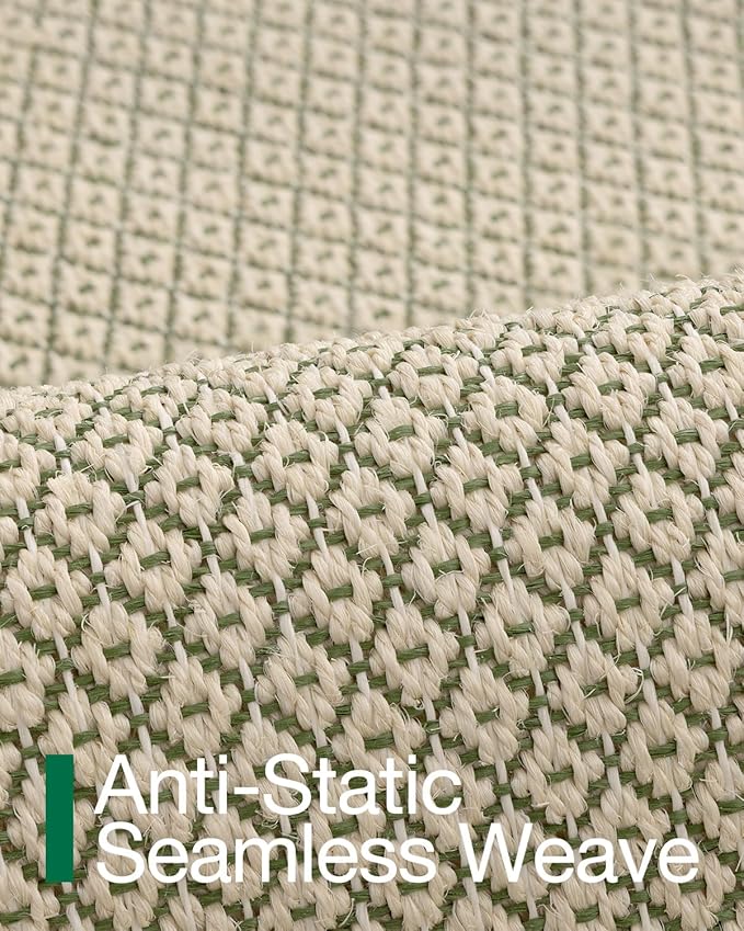 LUMI Sisal Area Rug 5x8 for Living Room, Natural Handwoven Rugs Non Slip, Farmhouse Braided Carpets No Shedding for High Traffic, Dining Room, Indoor, Outdoor, Patio