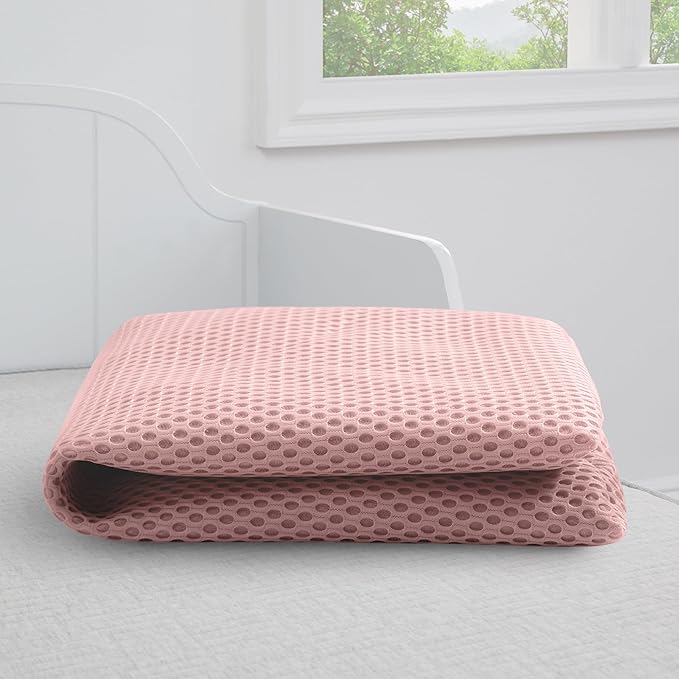 Delta Children Breathable Crib Mattress Pad Cover - Make Every Crib Mattress Breathable - Elastic Edges for Secure, Universal Fit - Machine Washable - 1 Pack, Pink