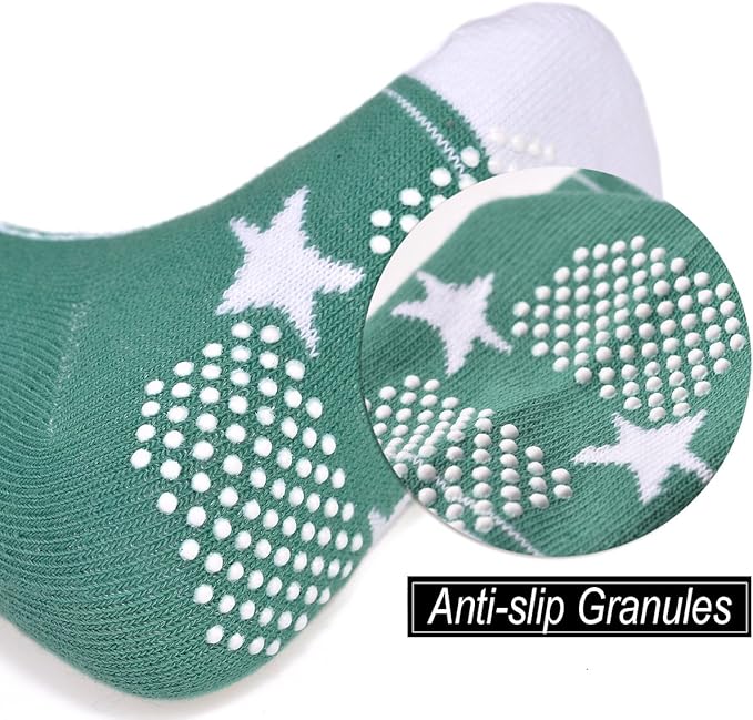 EPEIUS Unisex Baby Girls Boys Non-Slip Socks (Set of 6)