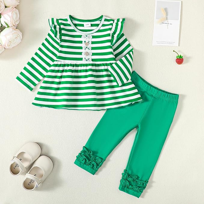 Baby Girl Clothes Toddler Girl Outfits Ruffle Shirt Pants Cute Infant Outfit Set Baby Girl Fall Winter Clothes