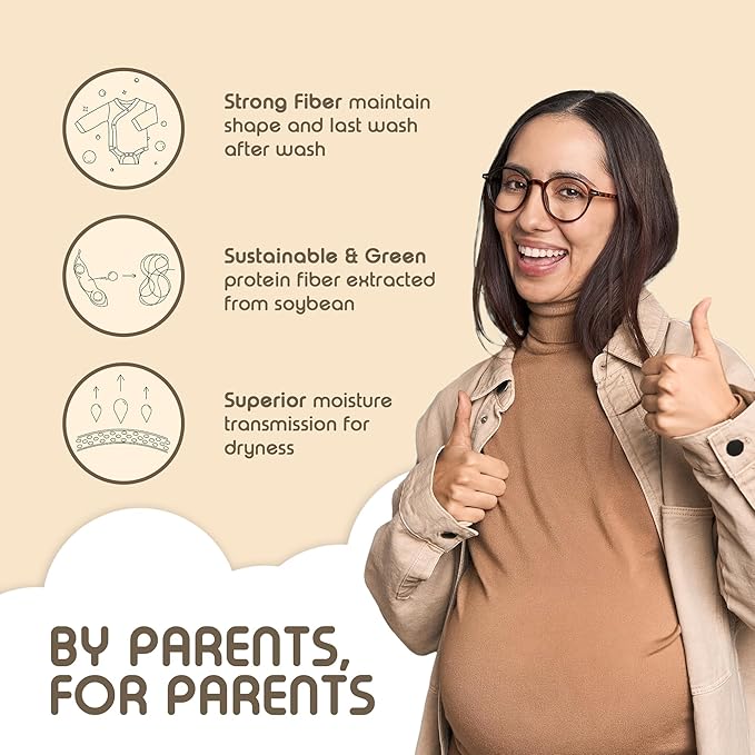 Babysoy Newborn Baby Kimono Wrap Around Snap Sleeper Gown Sack Bundler