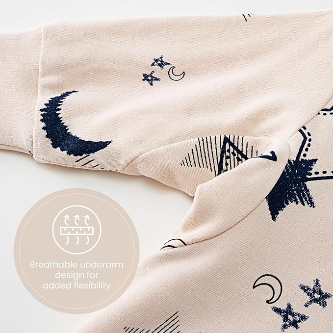 Unisex Sleeping Bag for Babies and Toddlers 1.0 Tog Sleep Sack 6-18Months, Newborn Sleep Sack, Wearable Blanket Baby, One piece Long sleeves, Gifts for Baby