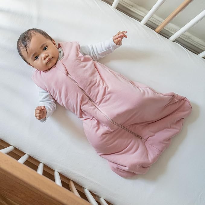 HALO SuperSoft Bamboo Wearable Blanket 1.5 TOG – Buttery Soft, Plush Baby Sleep Sack for Newborns, Infants & Toddlers, Hip-Healthy Design, Machine Washable, 0 – 6 Months, Small, Dusty Pink