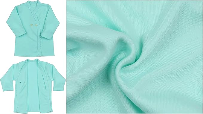 ToBeInStyle Babies' 4 Pack Relaxed Fit Short or Long Sleeve Button Up Kimono Tee Swaddle Shirt