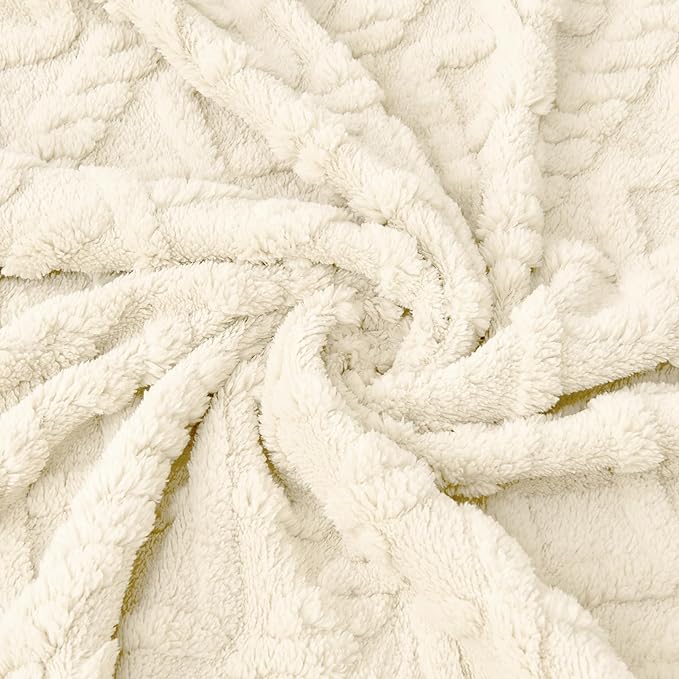 Sherpa Fleece Baby Blanket, Ultra Soft Fluffy Premium Baby Blankets for Boys Girls, Cozy Infant Toddler Newborn Receiving Blankets for Crib Stroller 30”×40” (Cream)