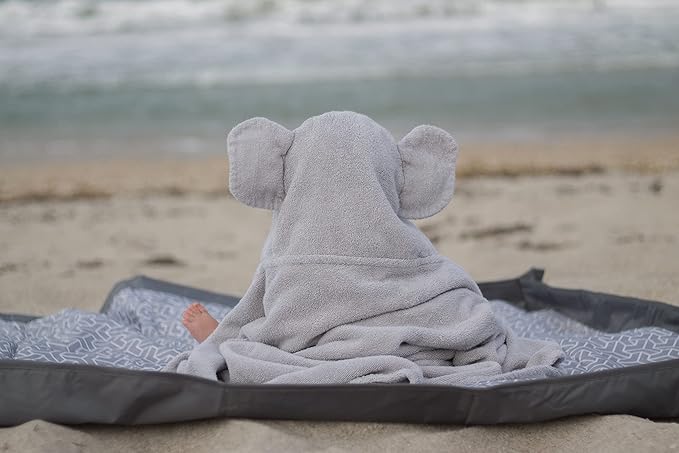 Hooded Baby Towel for Kids 2-8 | Large 100% Cotton Baby Towel for Girls or Boys | Cute Elephant Bath Towels for Babies and Toddlers