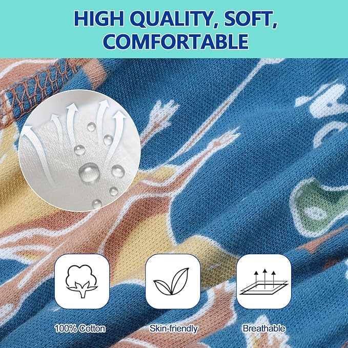 MOEMOE BABY Training Underwear 10 Packs Absorbent Potty Training Pants for Boys and Girls Cotton Pee Pants 2-9T
