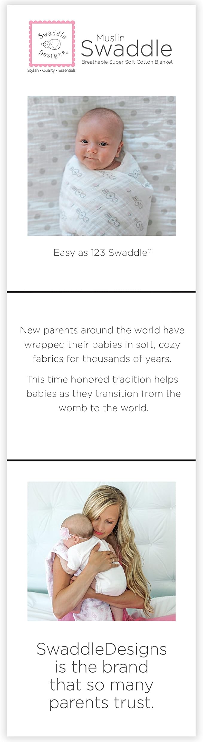SwaddleDesigns Cotton Muslin Swaddle Blanket, Receiving Blanket for Boys & Girls, Best Shower Gift, 46x46 inches, Green Woodland