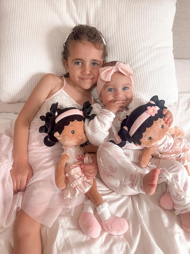 Soft Baby Doll Toys (16''), My First Baby Rag Doll for 1 Year-Old Girl Birthday Gift, Christmas Plush Toys Gift for Toddler Kids Infants-Princess Petal