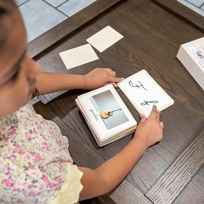 Phonics Cursive Alphabet Flash Cards by Maritas - Durable, Thick & Vibrant - A Must-Have for Preschool, Homeschool & Classroom Learning -Ages 3+