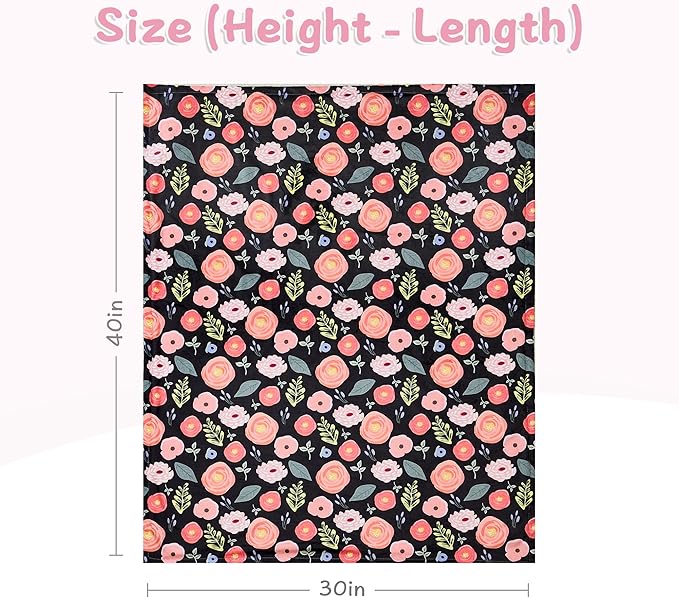 QSTEHEML Baby Blankets for Girls,Super Soft Nursery Minky Blanket Unisex, Baby Gifts Double Layer with Dotted Backing, Nursery Blankets for Crib Stroller(Bee, 30 * 40inch)