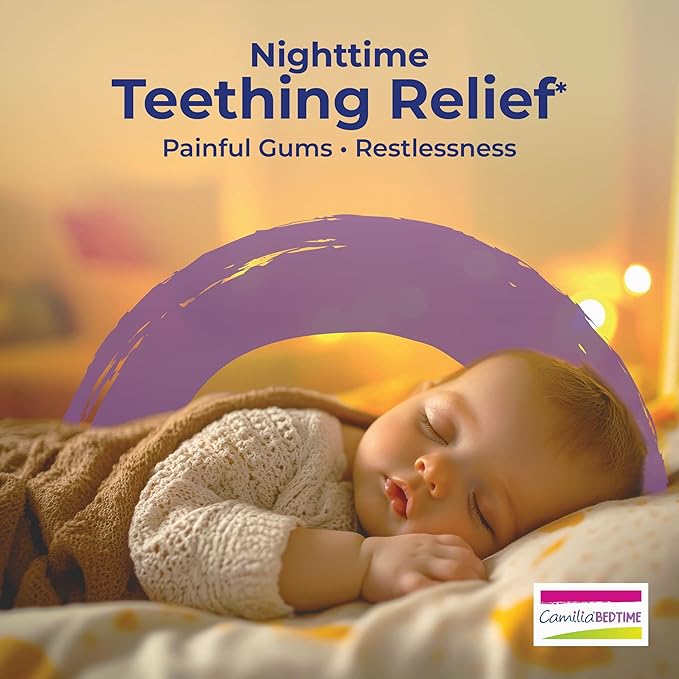 Boiron Camilia Bedtime Liquid Doses for Nighttime Teething Relief, Painful Gums, Restlessness, and Irritability - 30 Count