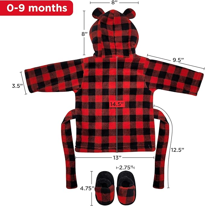Rising Star Baby Toddler Robe Or Kids Robe for Girls and Boys - Kids & Baby Bath Robe Spa Set with Washcloth or Slippers
