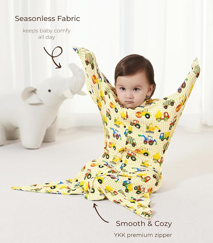 Baby Sleeper Gown Viscose from Bamboo Newborn Nightgowns Unisex Long Sleeve Sleep Sack