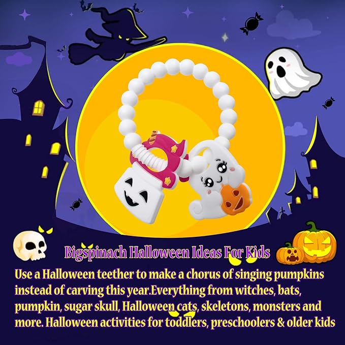 Ghost Teether and Cute Ghouls Ring Teether Halloween Activities for Toddlers, Preschoolers & Older Kids