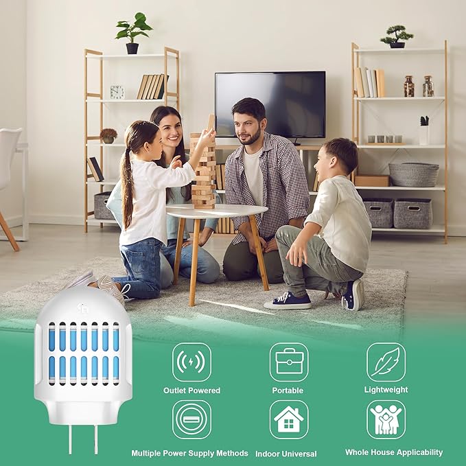 Mosquito Repellent Indoor Use with 20' Mosquito Protection Zone, Plug in Electronic Mosquito Repeller, DEET-Free, for Home, Office