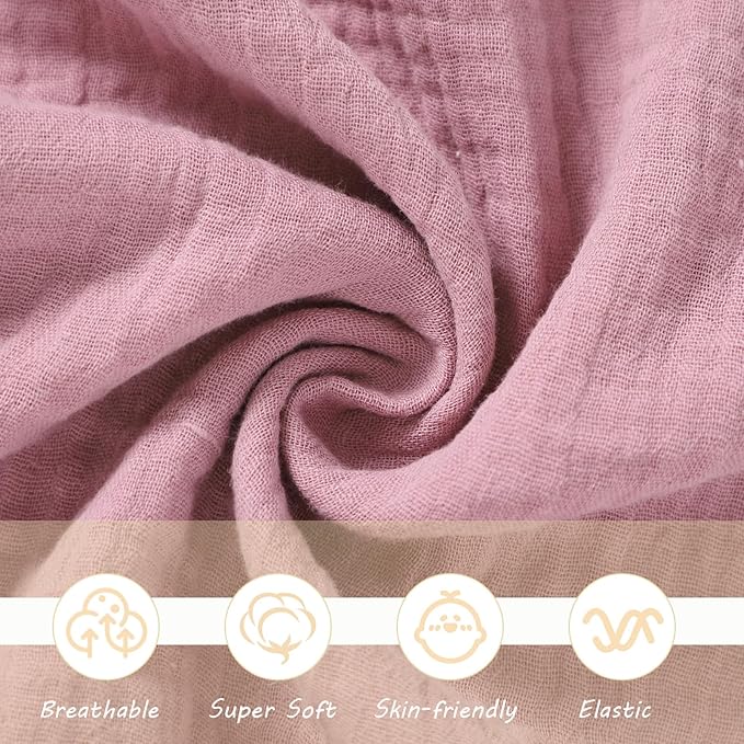 Organic Elephant Loveys for Babies,Muslin Baby Security Blankets for Babies,Soft Elephant Baby Snuggle Animals for Newborn,Newborn Baby Gift,Baby Gift for Boys and Girls (Violet)