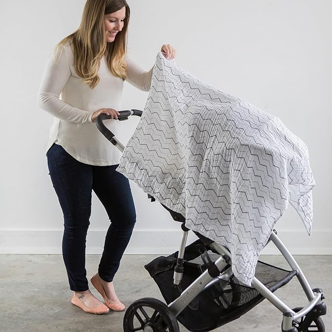 SwaddleDesigns Cotton Muslin Swaddle Blanket, Receiving Blanket for Baby Boys & Girls, Best Registry Gift, 46x46 inches, Bumpkin, Black
