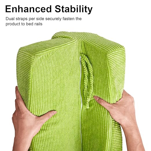 Bed Rail Bumpers Protector, Hospital Bed Rails Padding, Loft Beds and Bunk Beds Bumpers Protector, Premium Soft Memory Foam - Anti-Bump | Fall Prevention, Size 27.6 x 5.5 x 11.8 Inches, Green