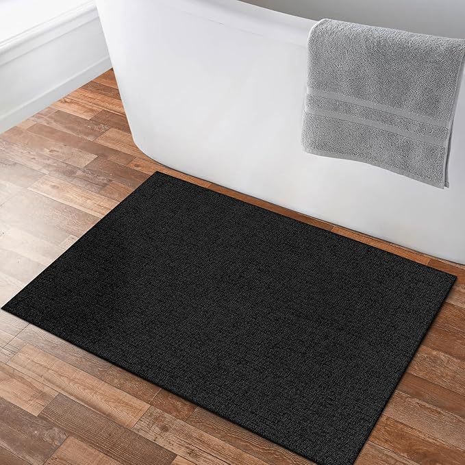 Easy Jute Rugs 2x3 Dark Gray Color Living Room Indoor Outdoor Door Mat for Farmhouse Patio and Kitchen Rug High Traffic Washable Easy to Clean Solid Boho Woven Design Outside Carpet (2 x 3)