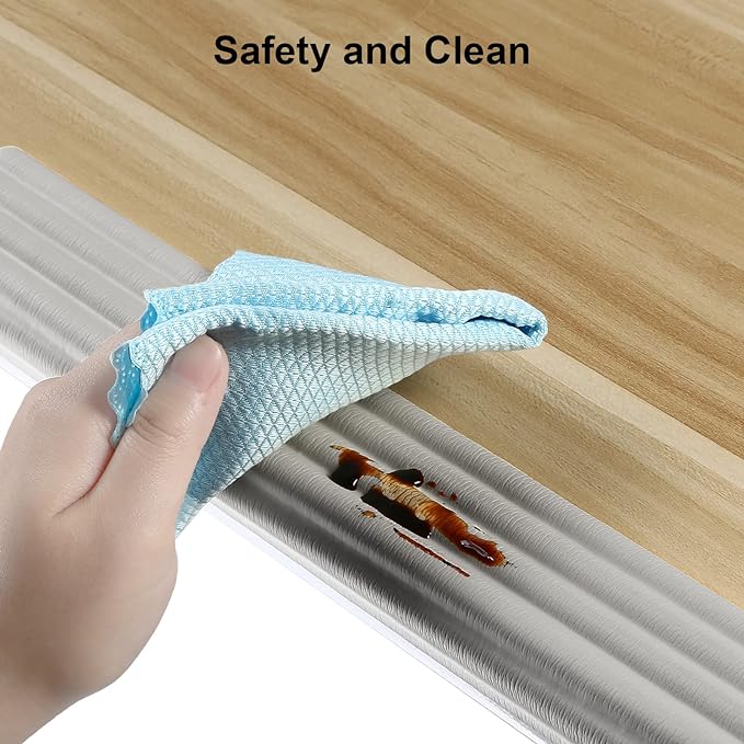 Upgrade Baby Proofing Edge Corner Protector, 16.4ft Edge Guards Padding with 3M Adhesive, Extra-Wide Soft Rubber Foam Padding, Furniture,Sharp Edge Safety Corner Edge Bumper Guard-Gray