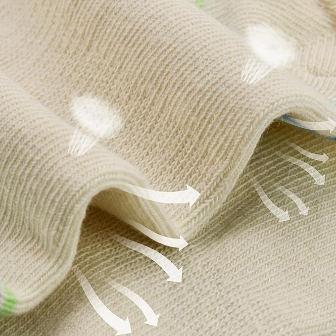 Tphon Toddler Baby Non Slip Ankle Socks with Grippers Kids Boys Girls Socks 12 Pairs for 0-7 Years Infant Children