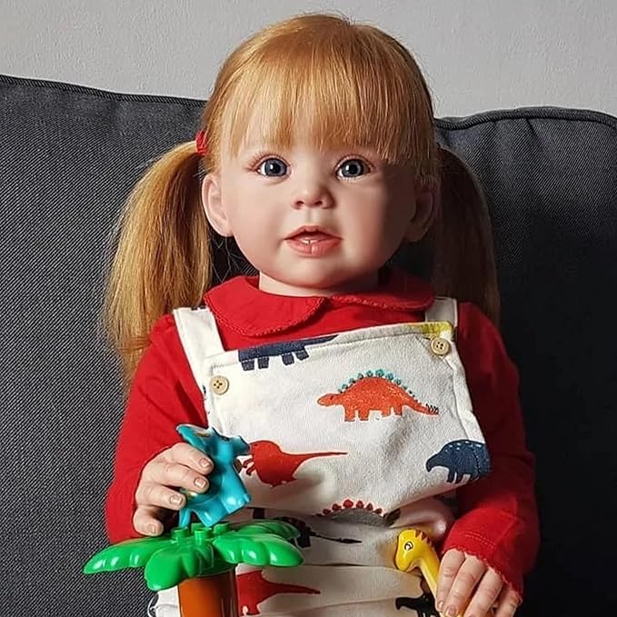 MYREBADY Lifelike Reborn Baby Dolls Nita - 20 Inch Soft Body Realistic Baby Doll Girl Doll, Blue Eyes, Blond Hair, Handmade Real Life Baby Dolls with Gift Box for Kids Age 3+ Collectors