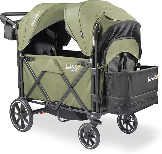 Larktale Caravan V3 Stroller, 2-Seater Kids Wagon, 207 lb Capacity, Chelsea Green