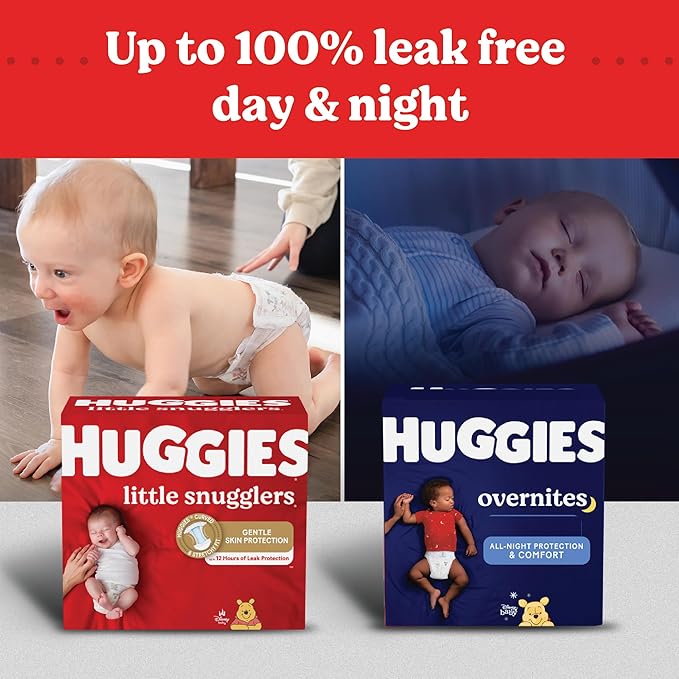 Baby Diapers Size 5 (27+ lbs), 120ct, Huggies Little Snugglers