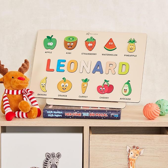 Personalized Name Puzzle for Toddlers 1-3, Customized Baby Girl Gift, Custom Baby Boy Gift, Wooden Name Puzzle for Kids, Custom Baby Stuff, Baby Nursery Room Decor